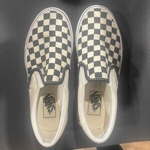 Vans Black and White Checkered Slip-On Sneakers